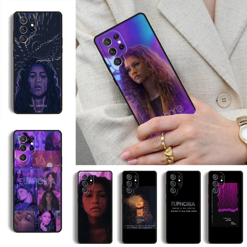 Coque de téléphone American TV Euphoria Zendaya Rue pour Samsung Galaxy S26 S25 Ultra S24 S23 S22 S21 Plus Note 10, coque de protection