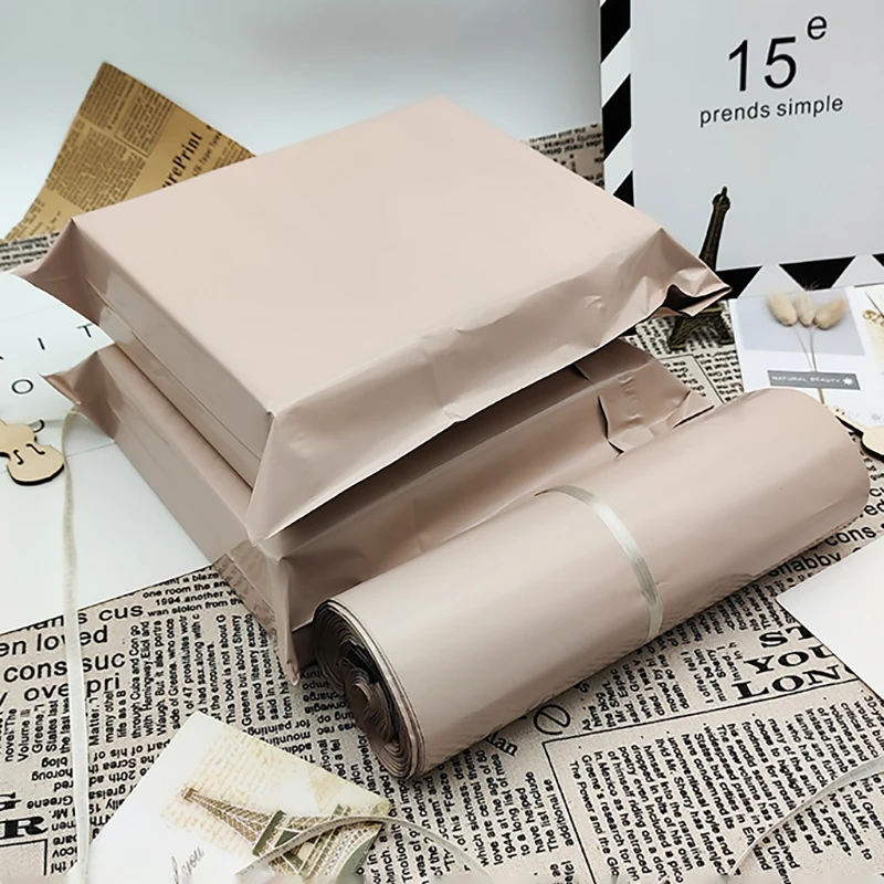 

50Pcs khaki Courier Bag Envelope Packaging Delivery Bag Waterproof Self Adhesive Seal Pouch Mailing Bags Plastic Transport Bag