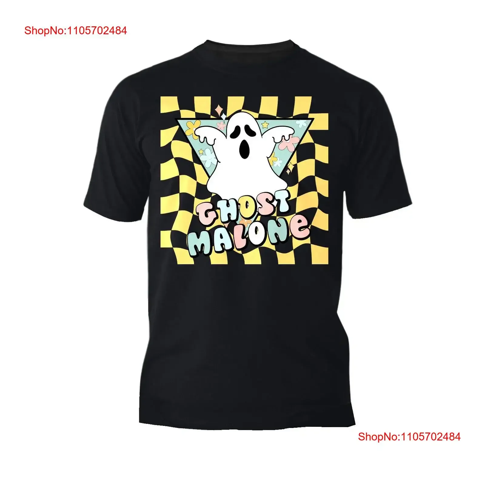 Halloween Cute Ghost Malone Parody Post Cool Hip Hop Joke Official Men's T Shirt Black Blue Red Sport Grey vintage Washed Soft
