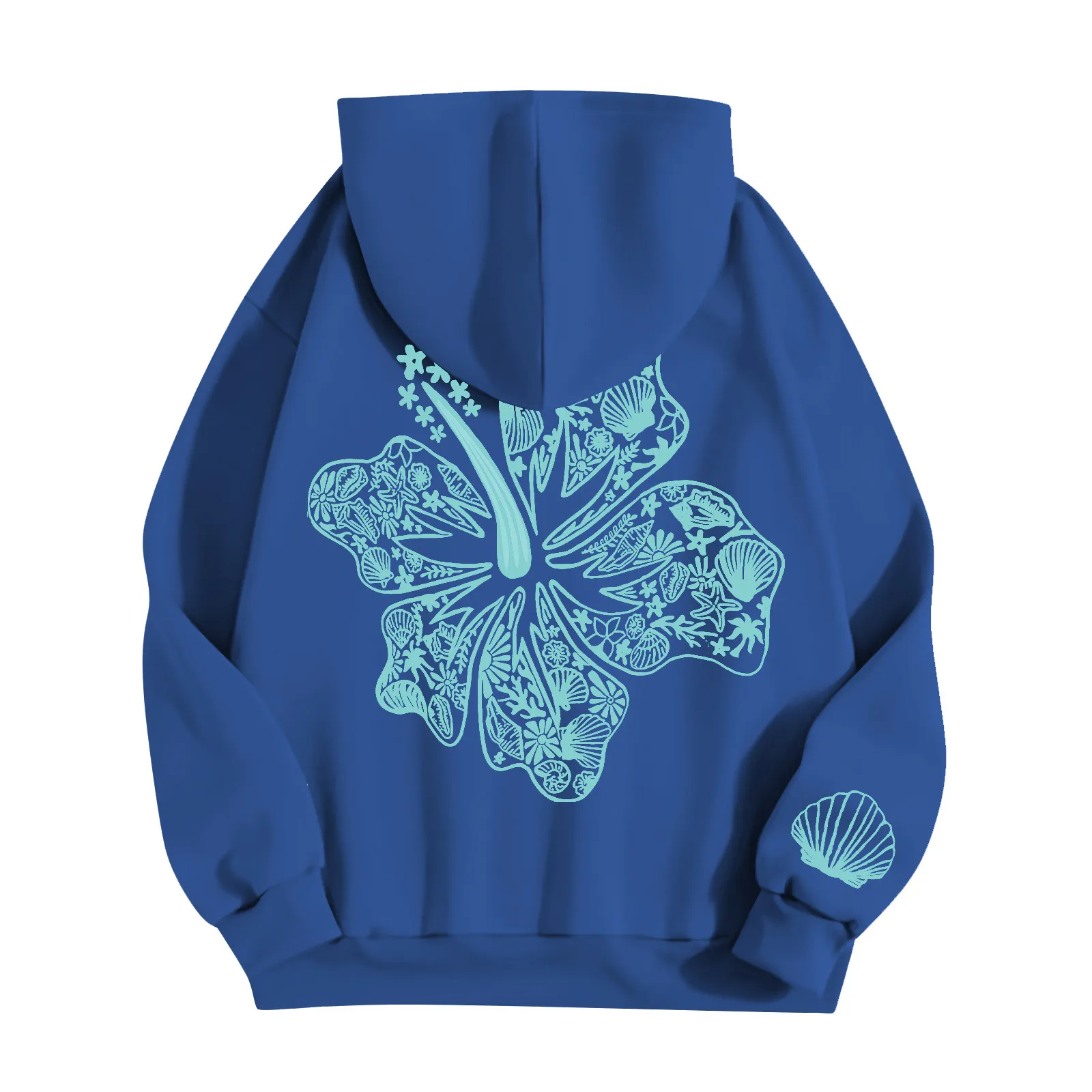 y2k Preppy Style Flower Print Women\'s Hoodie, O-Neck Long Sleeve Casual Wear 2024 Women Hoodie Lightweight Sudadera de mujer