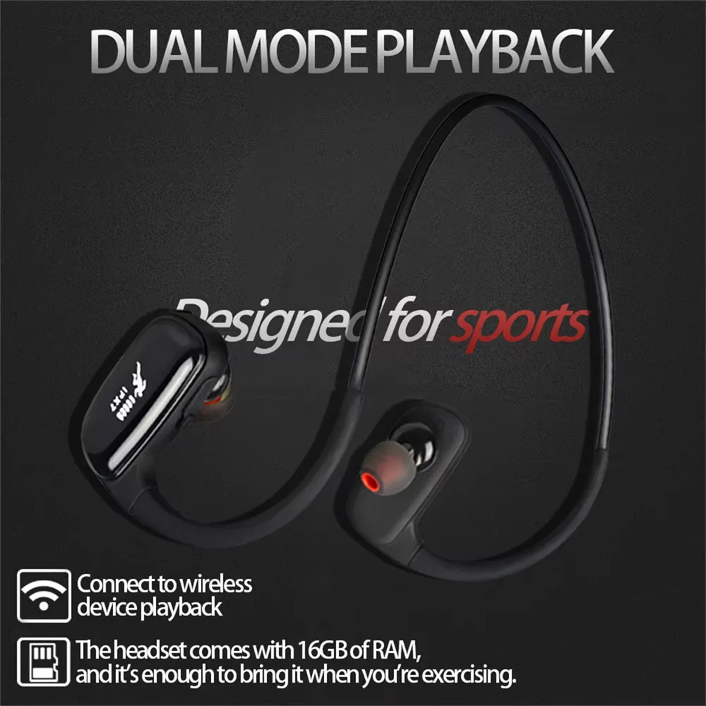 

Ipx7 водонепроницаемые Bluetooth спортивные наушники MP3-плеер HIFI потрясающее качество звука наушники-вкладыши для бега, езды на велосипеде, пешего туризма, тренажерного зала