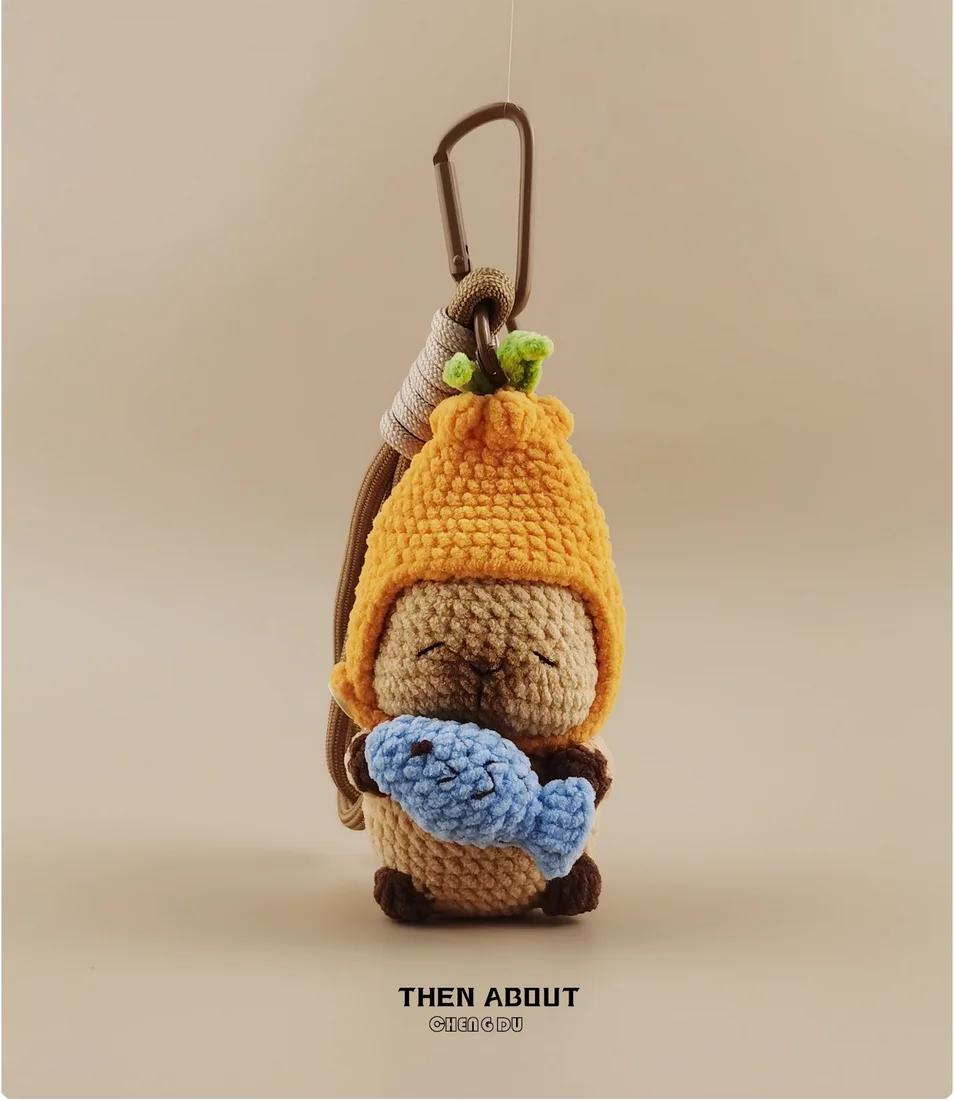 

Милая оранжевая кукла-рыба Капибала, сумка, кулон, брелок, подарок