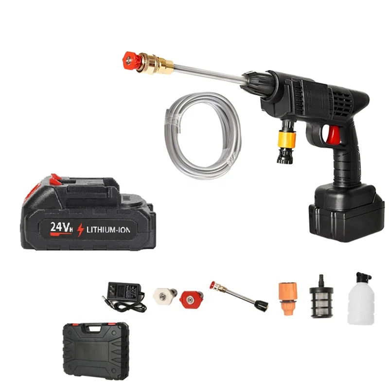 Electric High Pressure Washer Rechargeable Car Washer Wireless Foam Machine 24V Battery High Pressure Car Wash EU Plug