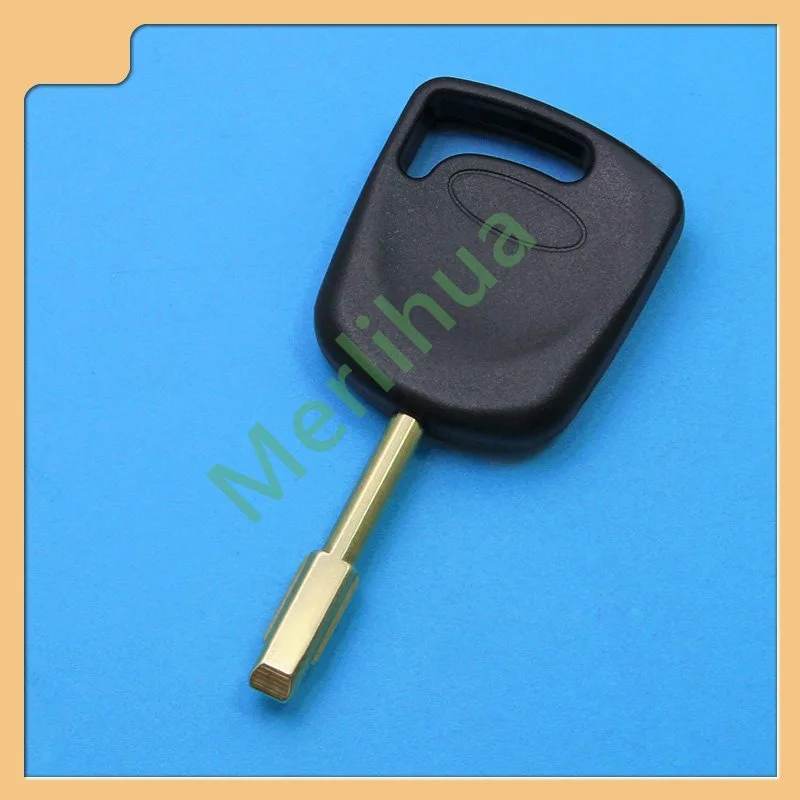 FOR Ford Mondeo Straight‑Blade Spare Key Shell Premium Copper Key Blank With Rubber Pad & Chip Slot Replacement Housing