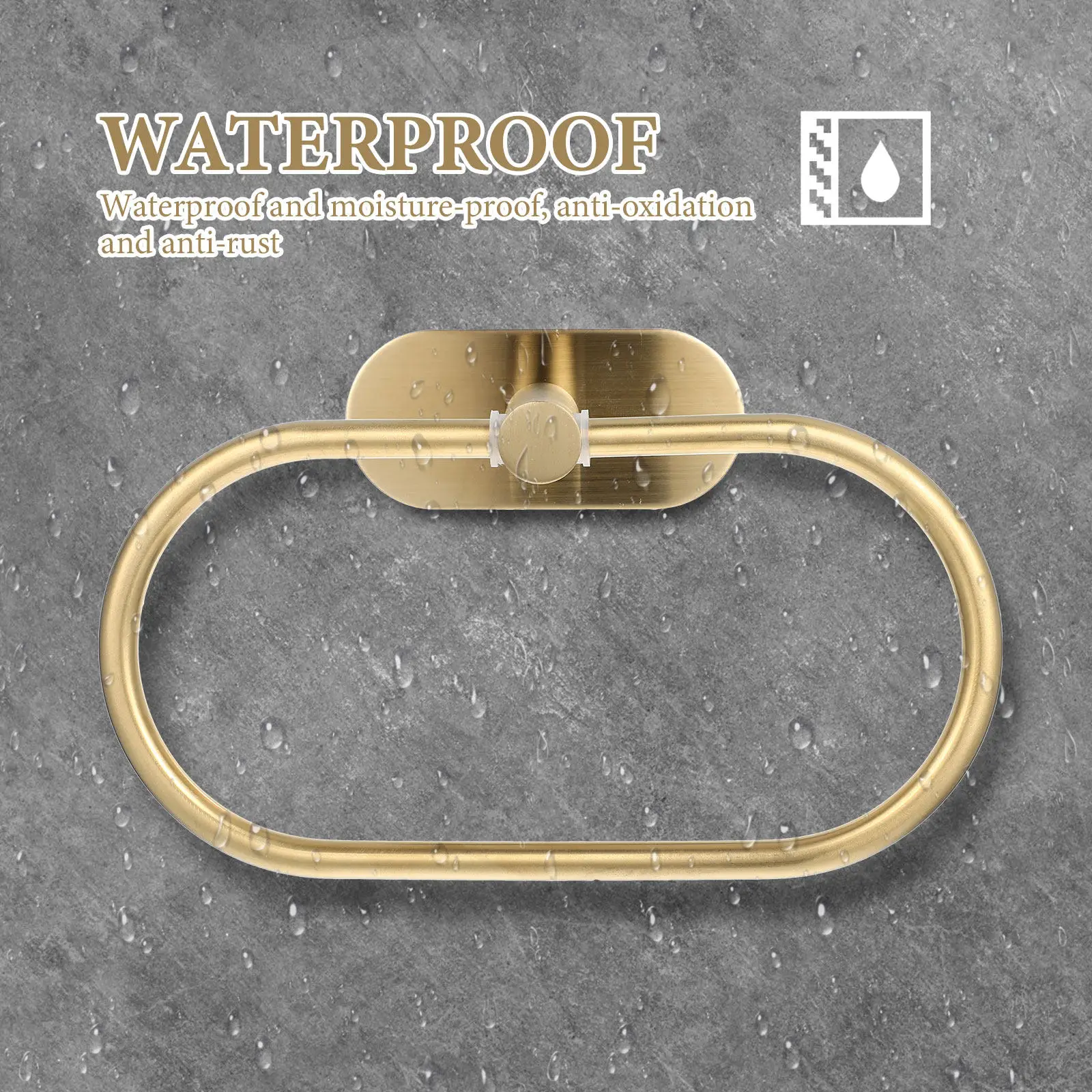 Stainless Steel Towel Ring Modern Simple Design Smooth Edges No Scratch Wall Mounted Towel Stand for Small Bathroom