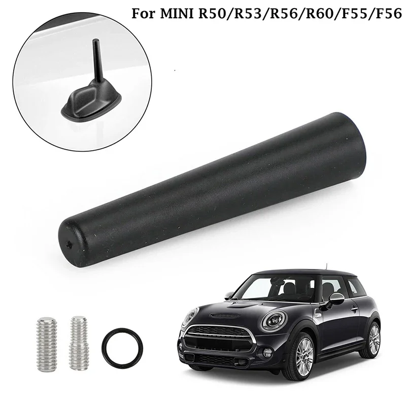 83mm Car AM FM Radio Short Antenna Plastic Aerials 65202296772 For MINI R50 R53 R56 R60 F55 F56 Black Replacement Accessories