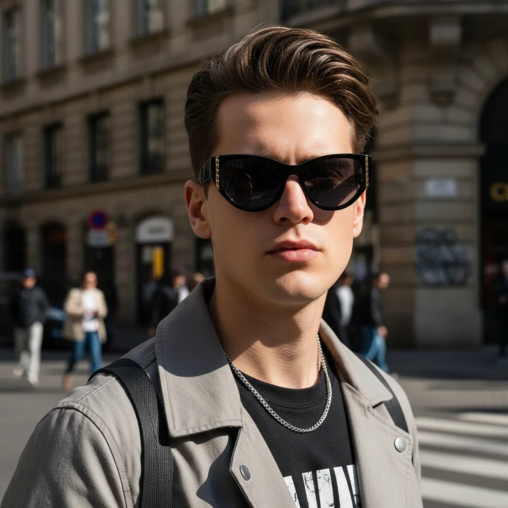 Einfache und stilvolle Retro-Sonnenbrille – perfekt für Reisen, Fotografie, Sonnenschutz und Autofahren. Sonnenbrille9010