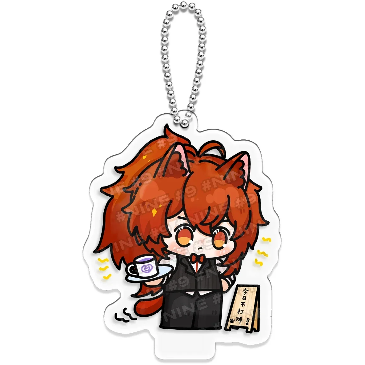 Anime Genshin Impact Diluc Ragnvindr Cosplay Acrylic Standing sign Backpack Keychain Cute Pendant Desktop Decoration Gift