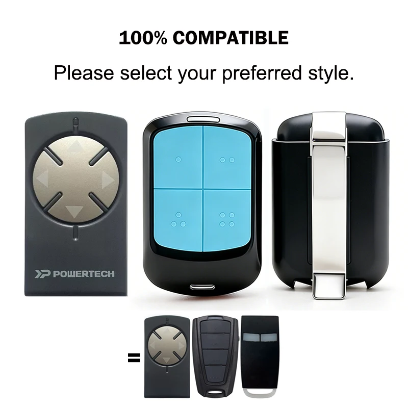 Powertech PR2 PR1 PR4 Electric Gate Control 433MHz Rolling Code 4 Channels Powertech Remote Control Hand Transmitter