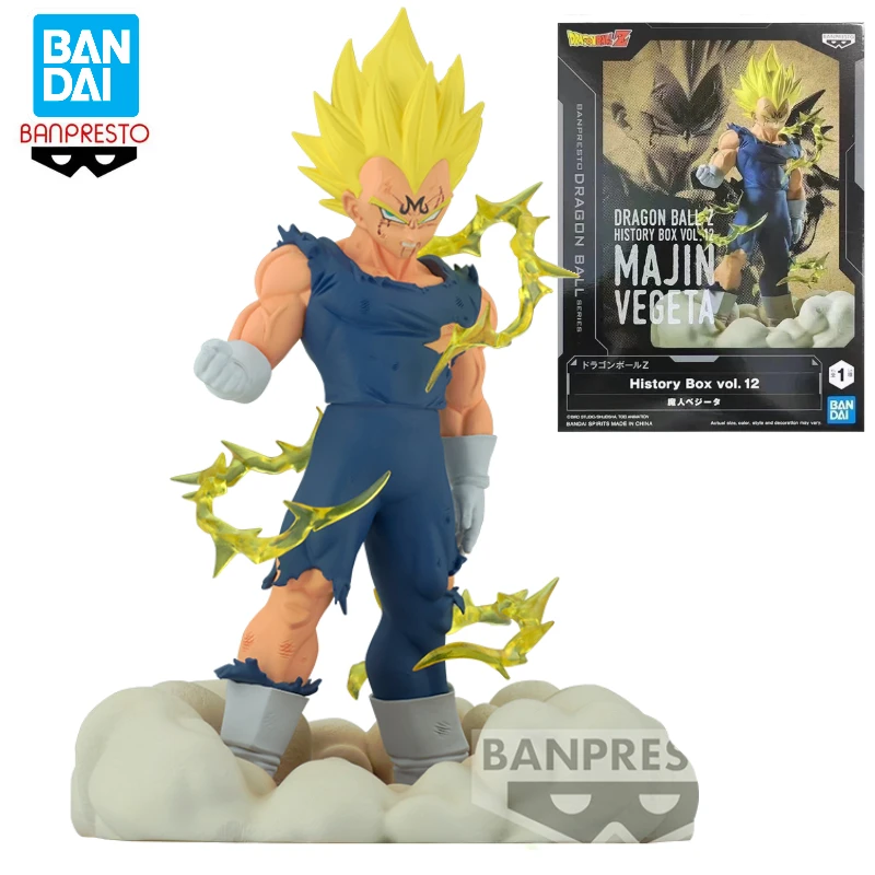 In Stock Bandai BANPRESTO Dragon Ball Z History Box Vol.12 Majin Vegeta Animation Action Figure Toy Gift Model Collection Hobby