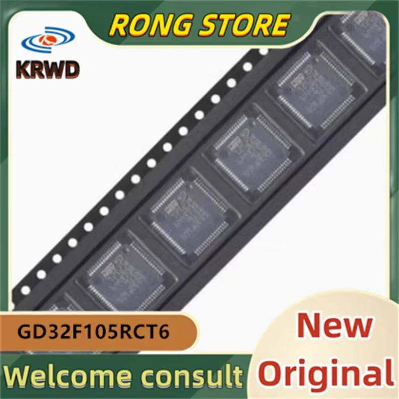 5 шт. GD32F105 RCT6 новый и оригинальный чип IC GD32F105RCT6 GD32F105 LQFP-64 ARM Cortex-M3 32-битный микроконтроллер-MCU