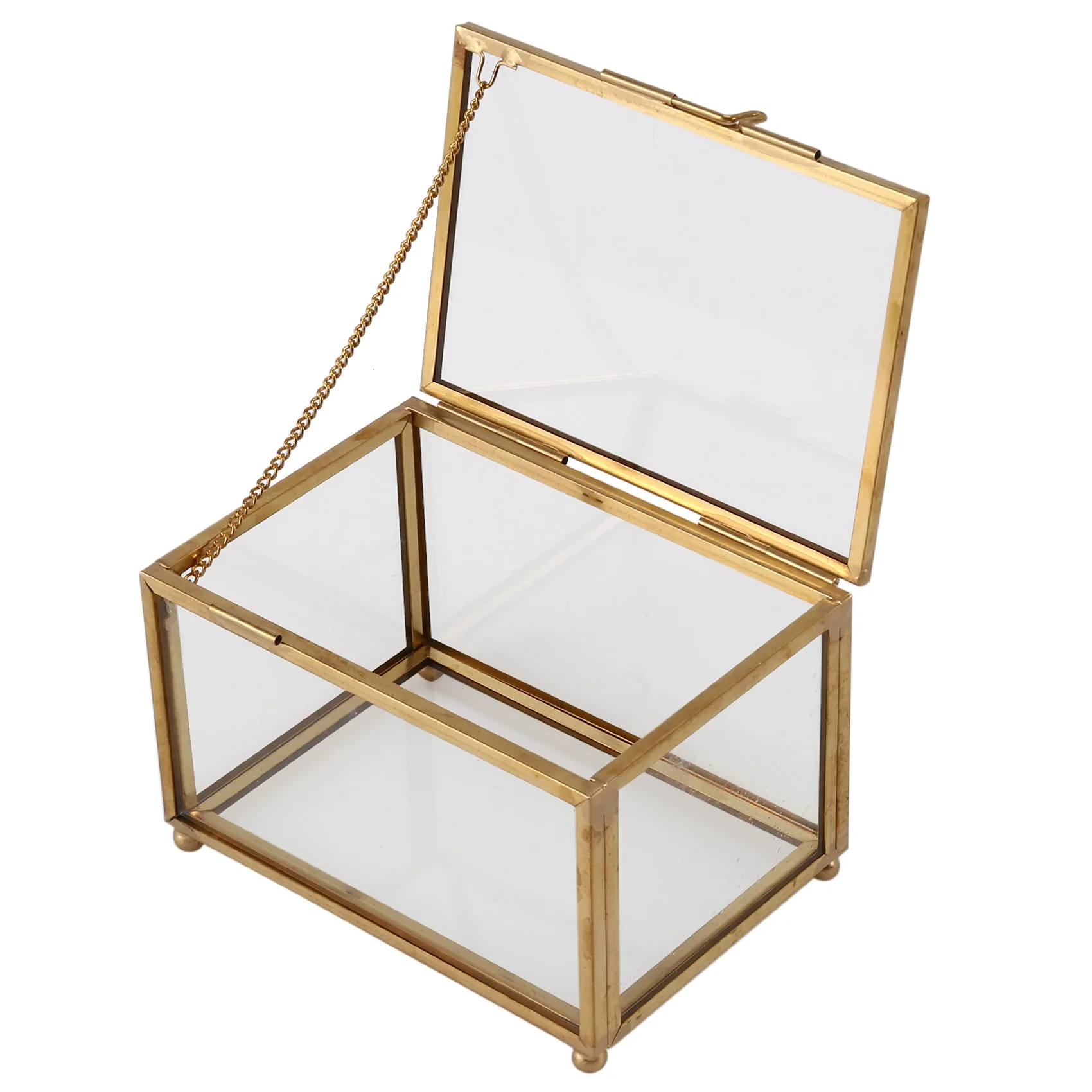 Jewelry storage casketGeometric Glass Style Jewelry Box Table Container For Displaying Jewelry Keepsakes