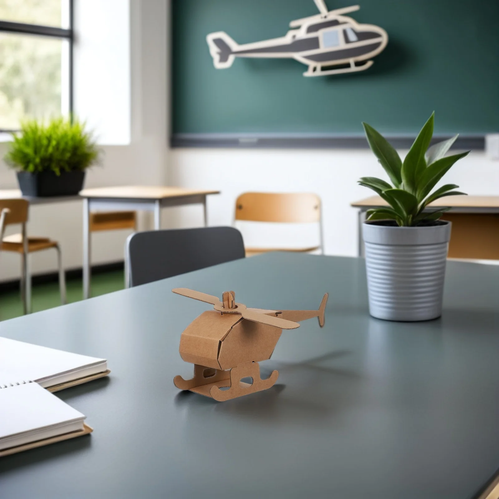 

3Pcs Children's Cardboard Airplane Puzzle Kit DIY Paint Paper Craft Party Activity Educational Plane Set Children's Toys