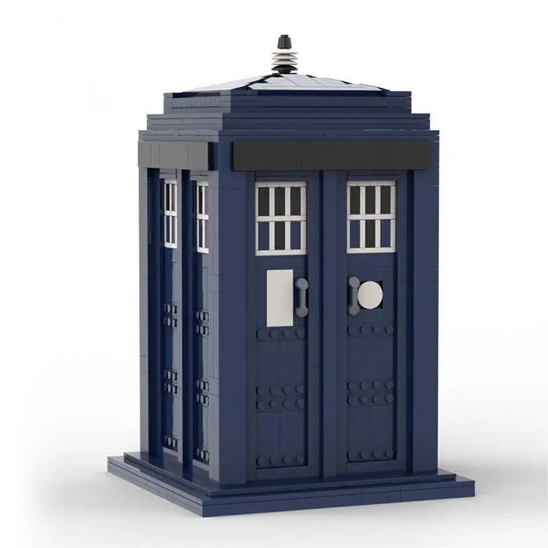 

Classic Movies Scene Model MOC Police Telephone Booth TARDIS Assembly Building Block Creative Street View DIY Kids Toy Gift