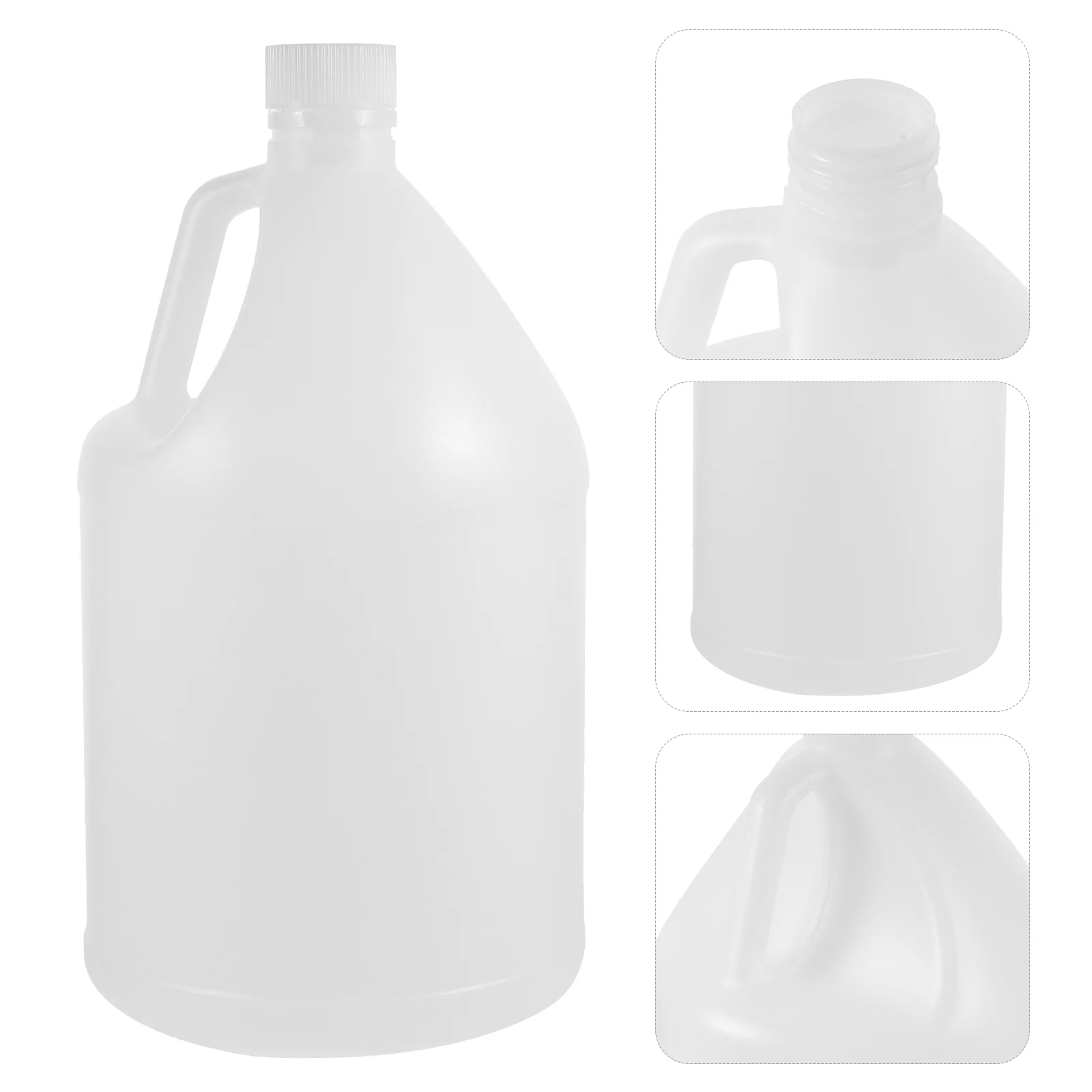 

Food Containers Plastic Barrel 4 Liter Gallon Bottle Jug Bucket With Handle Fold Oil Kettle Lid White