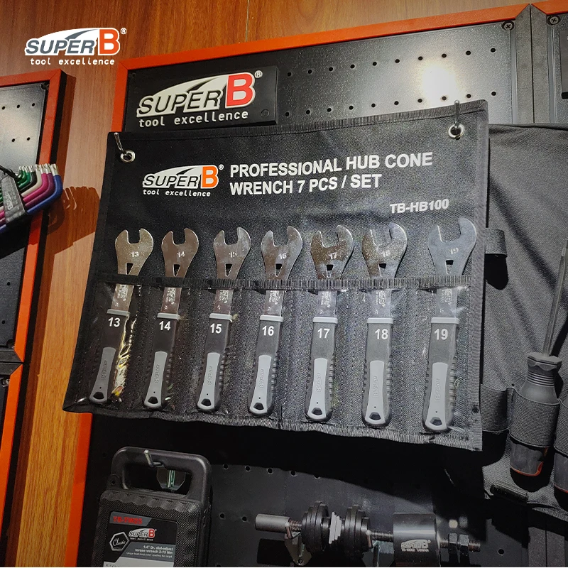 Super B Bicycle Repair Tool Professional Hub Cone Wrench Set Includes The Most Common Size of Hub From 13 to 19 mm Bike Hub Tool
