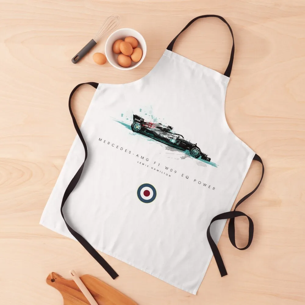 

Mercedes F1 Watercolour Print Apron Chef Uniform Women Kitchen Things And For Home chef for man esthetician Apron