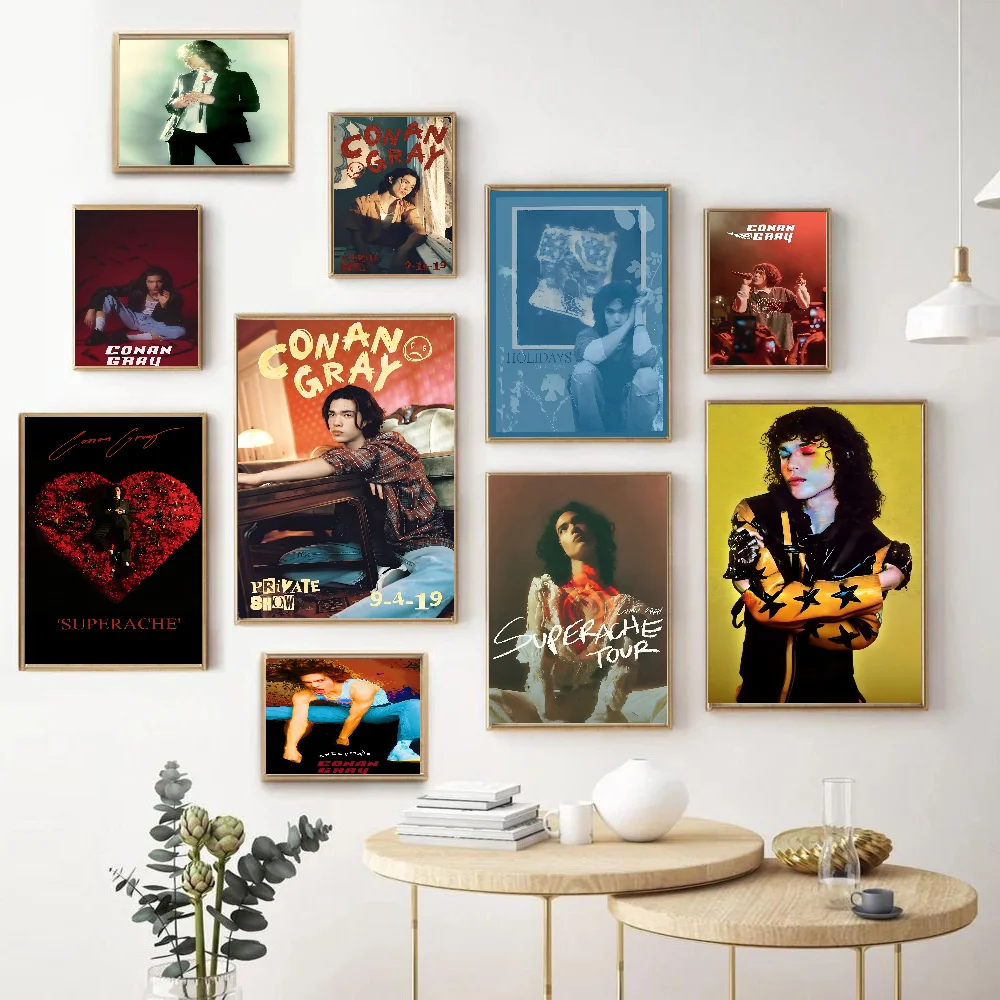 Pop Singer Conan Grays DIY Sticky Poster Fancy Wall Sticker For Living Room Bar Decoration Wall Decor