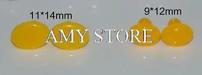 40pcs Plastic Oval Yellow Safety Eyes/Noses For Teddy Bears/Toys, 9x12mm/11x14mm