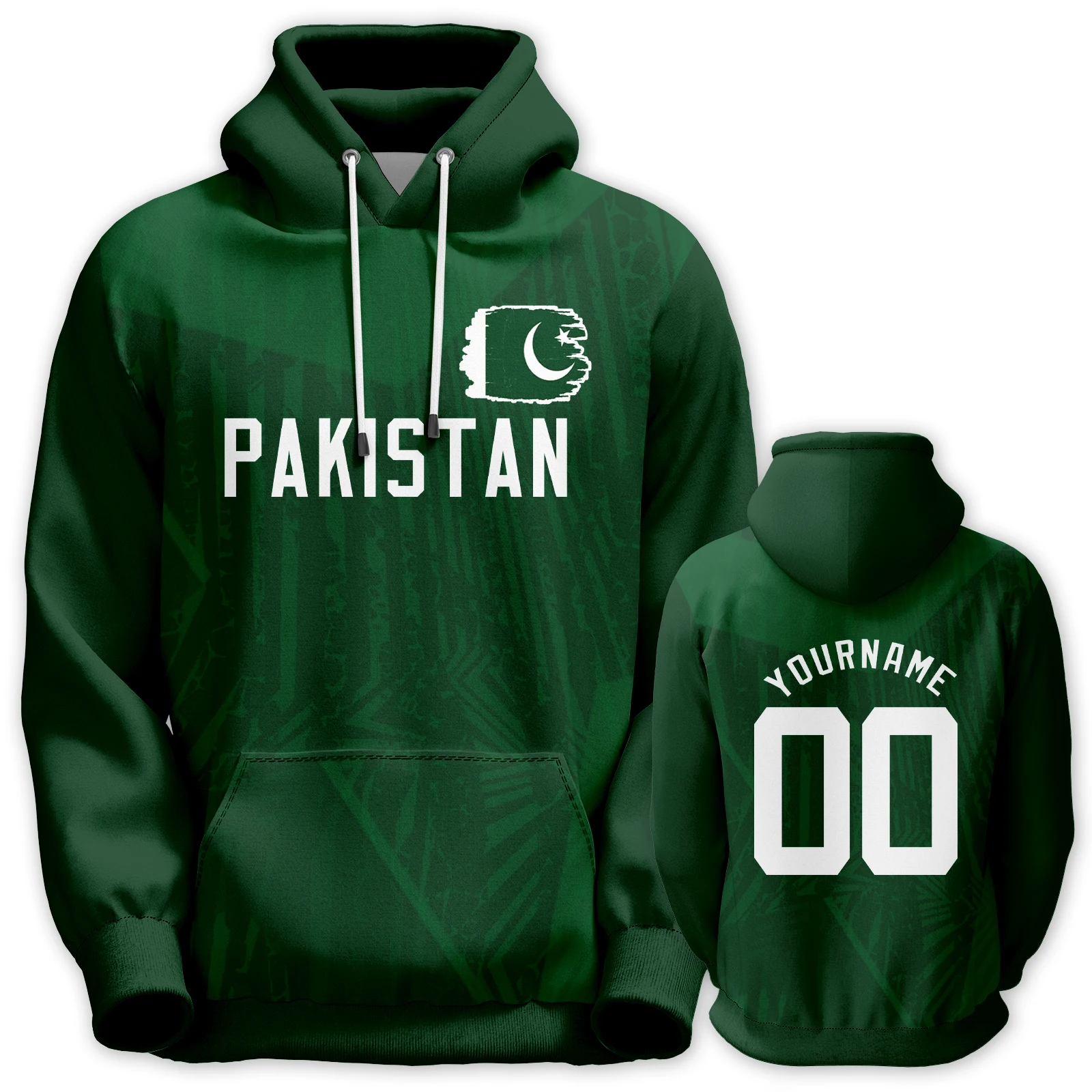 Custom Pakistan Basketball Sweatshirt with National Flag Design 3D Printing Name Number Team Pullover Hoodie for Men Women Youth