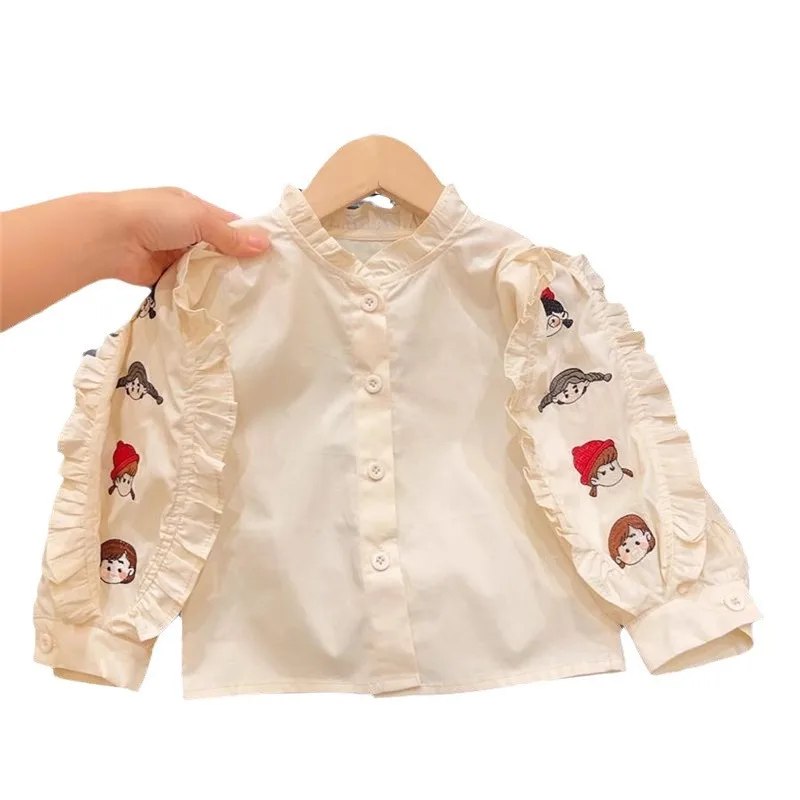 Girls Shirts Coats Spring Autumn 2024 Children Cotton Jackets For Baby Girl Cute Outerwear Kids Clothes Tops Toddler 2 To 7 Year