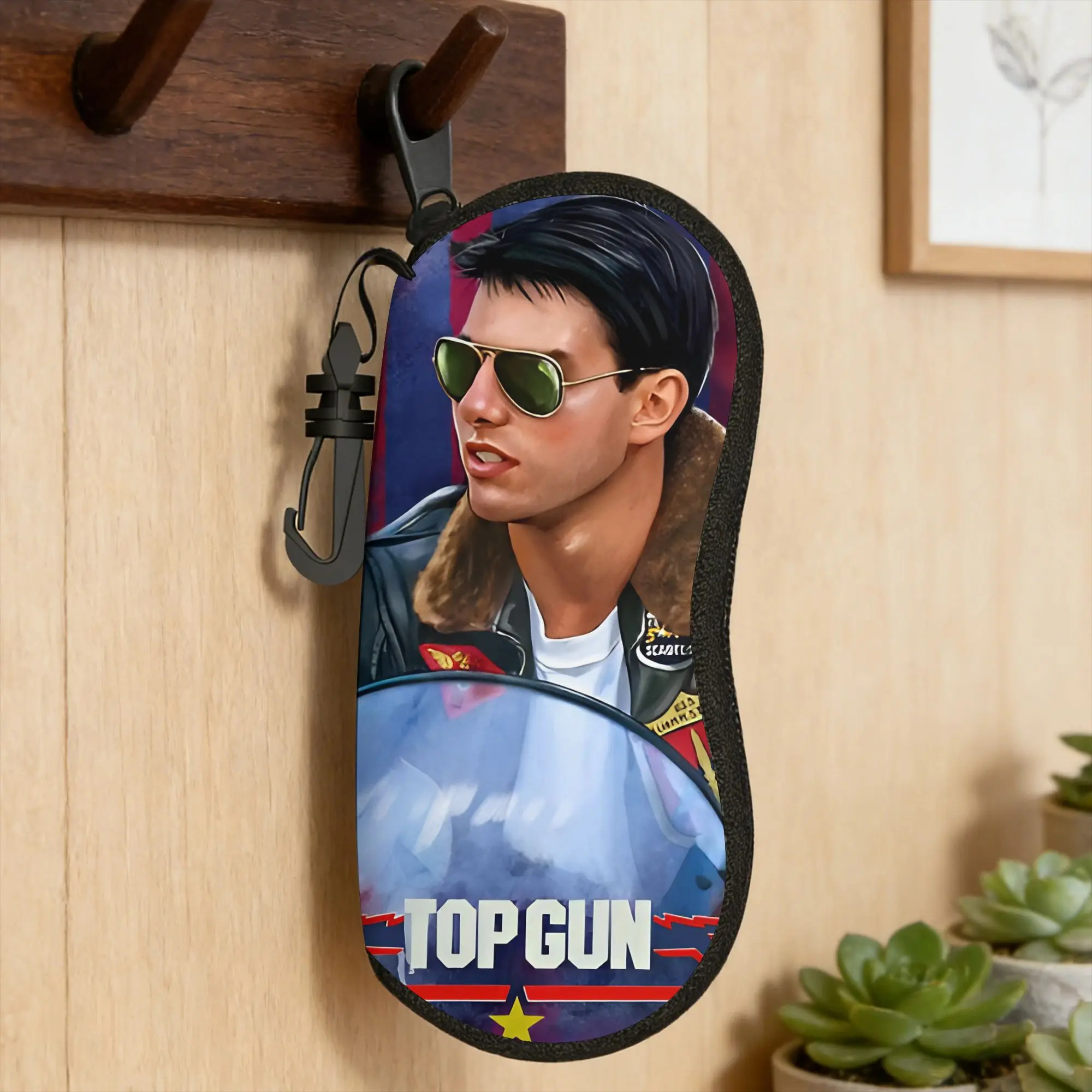 Top Gun Sign Tom Cruise Fighter  Glasses Case Cover  Sunglasses Pouch Pocket Classic Eyewear Accessory Print Eyeglass Protector