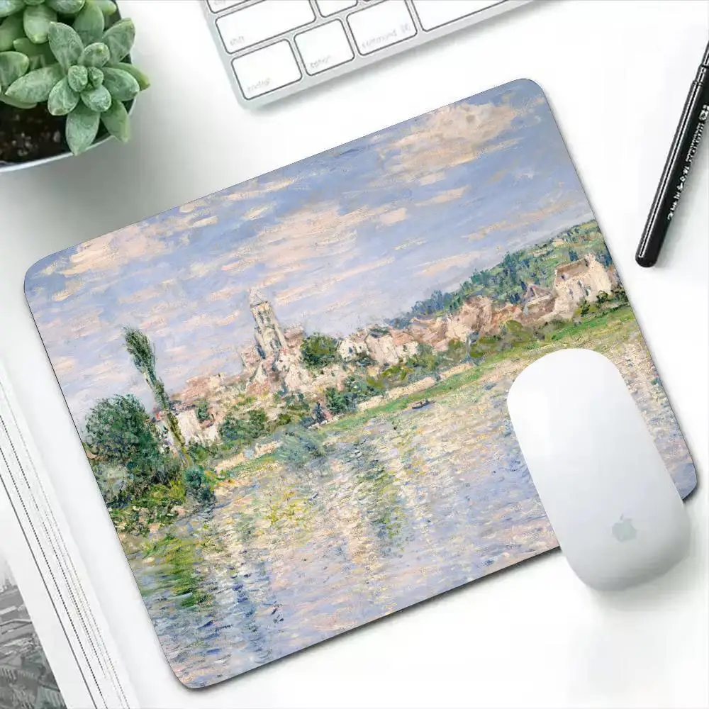 Art Oil Painting Mouse Pad Small Gaming Laptops Mousepad Gamer Carpet Keyboard Mat Desk Protector Anime Cartoon Mause Pads 18X22
