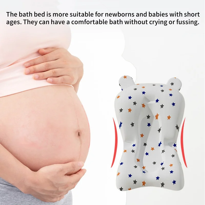 حوض استحمام يستشعر درجة حرارة الطفل - حوض استحمام كبير الحجم قابل للطي للأطفال للجلوس أو الاستلقاء - مستلزمات حمام الأطفال حديثي الولادة