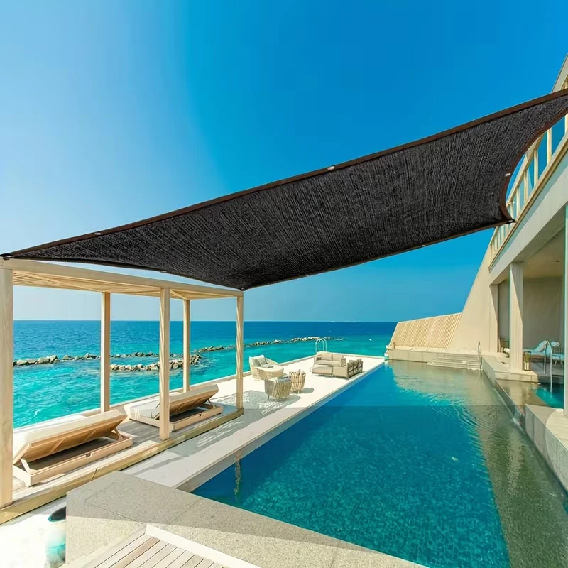 Black breathable sunshade net - high-density polyethylene net suitable for greenhouses, terraces, plants, pavilions, and porches