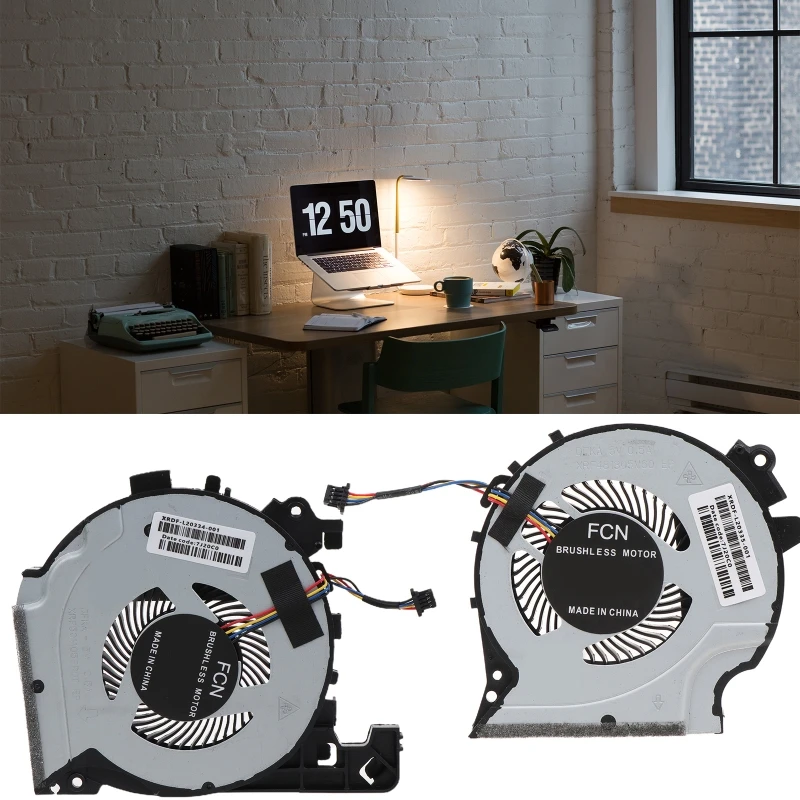 مشعات تبريد مروحة وحدة المعالجة المركزية الأصلية لـ HP بافيليون 15-CX ، CX0049NR ، CX0071 ، CX0061 ، L20334 ، L20335 تبريد بدون فرش