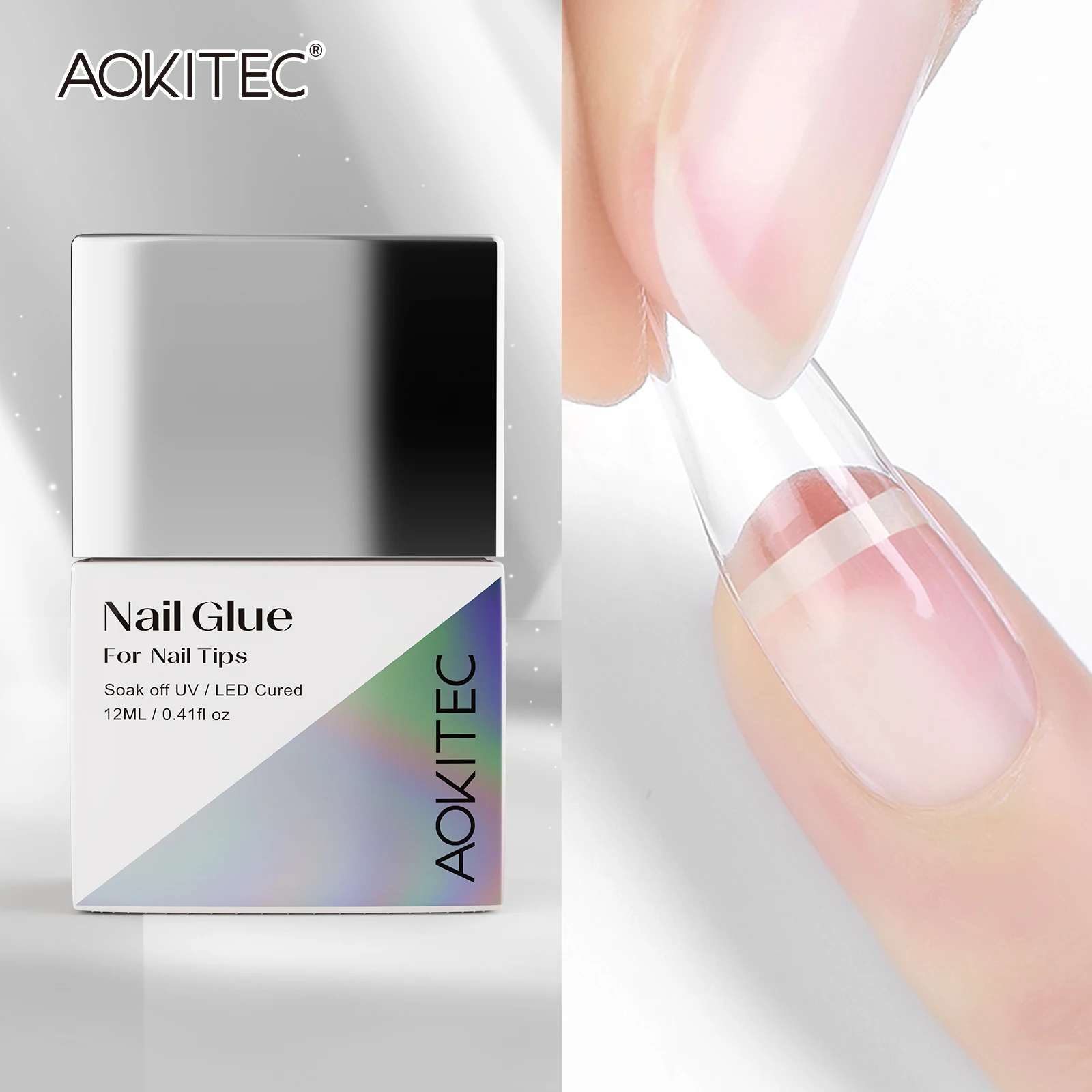 

Aokitec Nail Glue For False Nails 15ml Multi-function Strong Diamond Gel Nail Tips Glue Gel For DIY Manicure