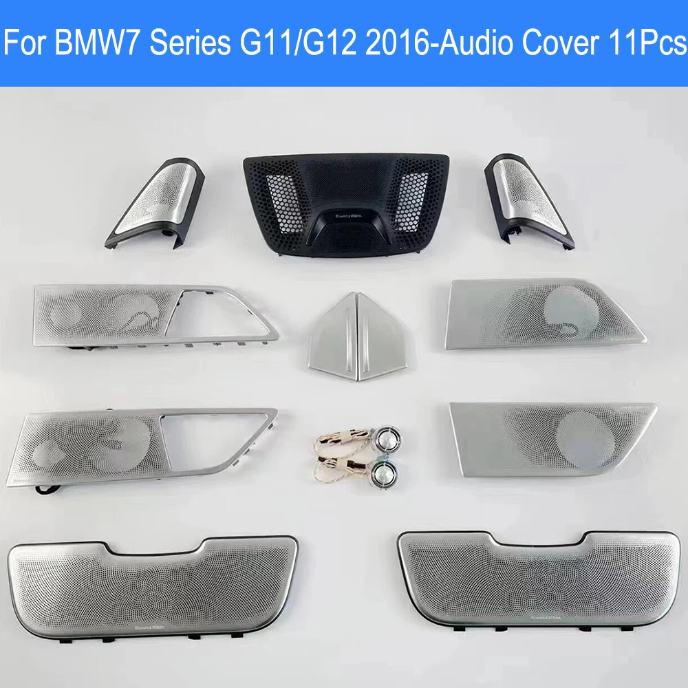 Speaker Cover Upgrade Kit For BMW G11 G12 New 7 Series Door Tweeter Loudspeaker Luminous 11 Color Cover LED Audio Ambient Light image 3