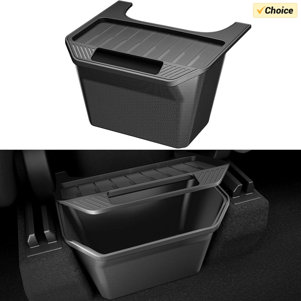 Storage Box For Tesla Model Y Model 3 Highland Organizer Rear Seat Center Trash Can Central Console Accessories Garbage Bag Tray