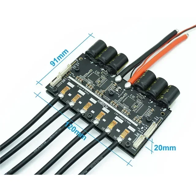 200A High Current Stable Electric Skate Board ESC Based On VESC 6 With Heatsink Motor Controller