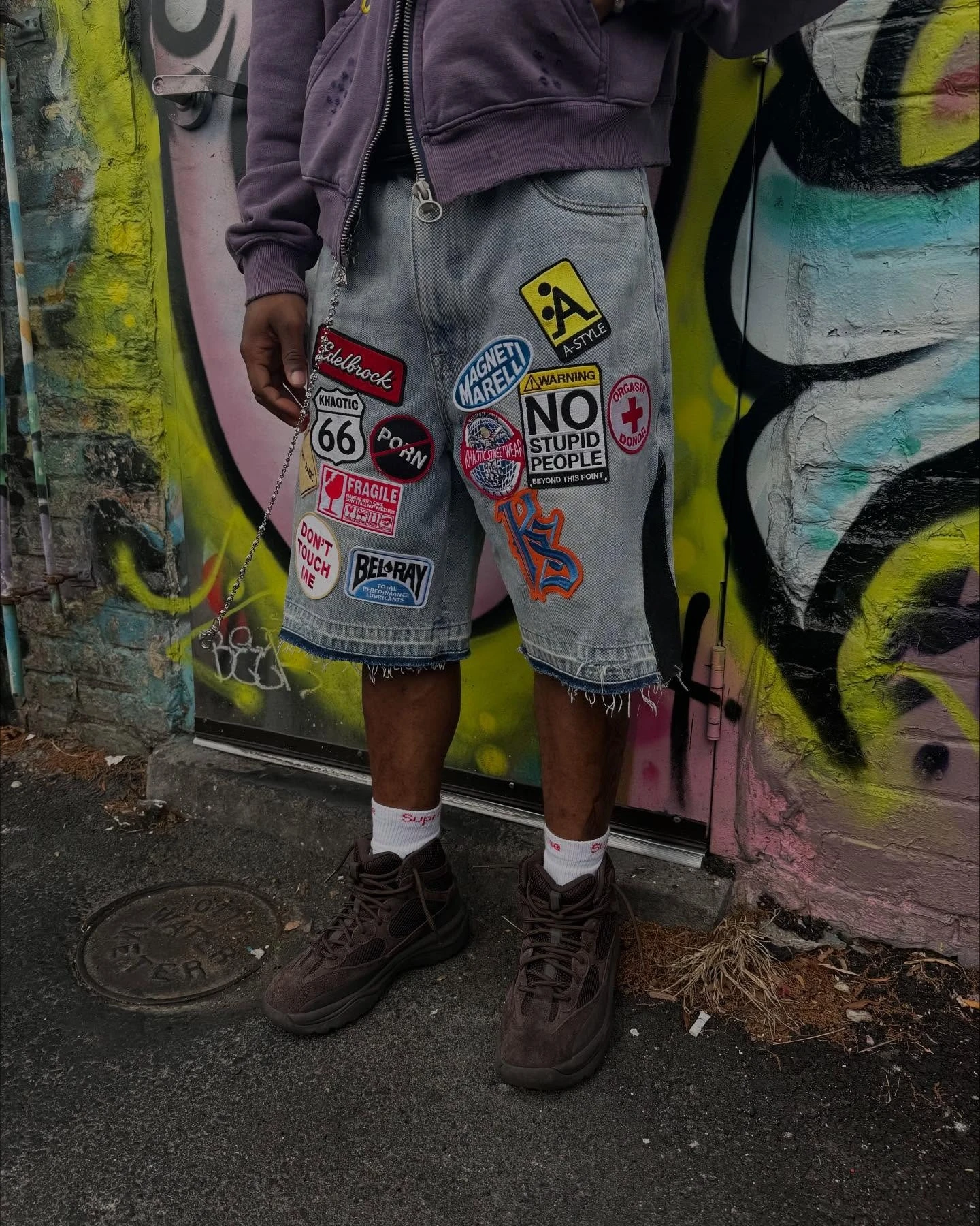 

Хип-хоп мультфильм лоскутная графика джинсовые короткие джинсы Y2K Мужчины Женщины Уличная одежда Ретро Ретро Синие свободные джинсовые повседневные шорты для фитнеса