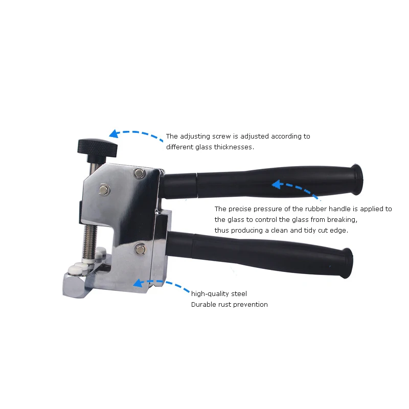 5-25mm Thickness Heavy Duty Glass Separation Pliers - Glass Cutting, Scoring & Breaking Tool