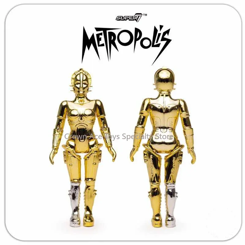 Auf Lager Super7 HMetropolis Maria Metropolis SDCC beschränkte Hängekarte 3,75 Zoll Actionfigur Trendiges Premium-Sammlerspielzeug