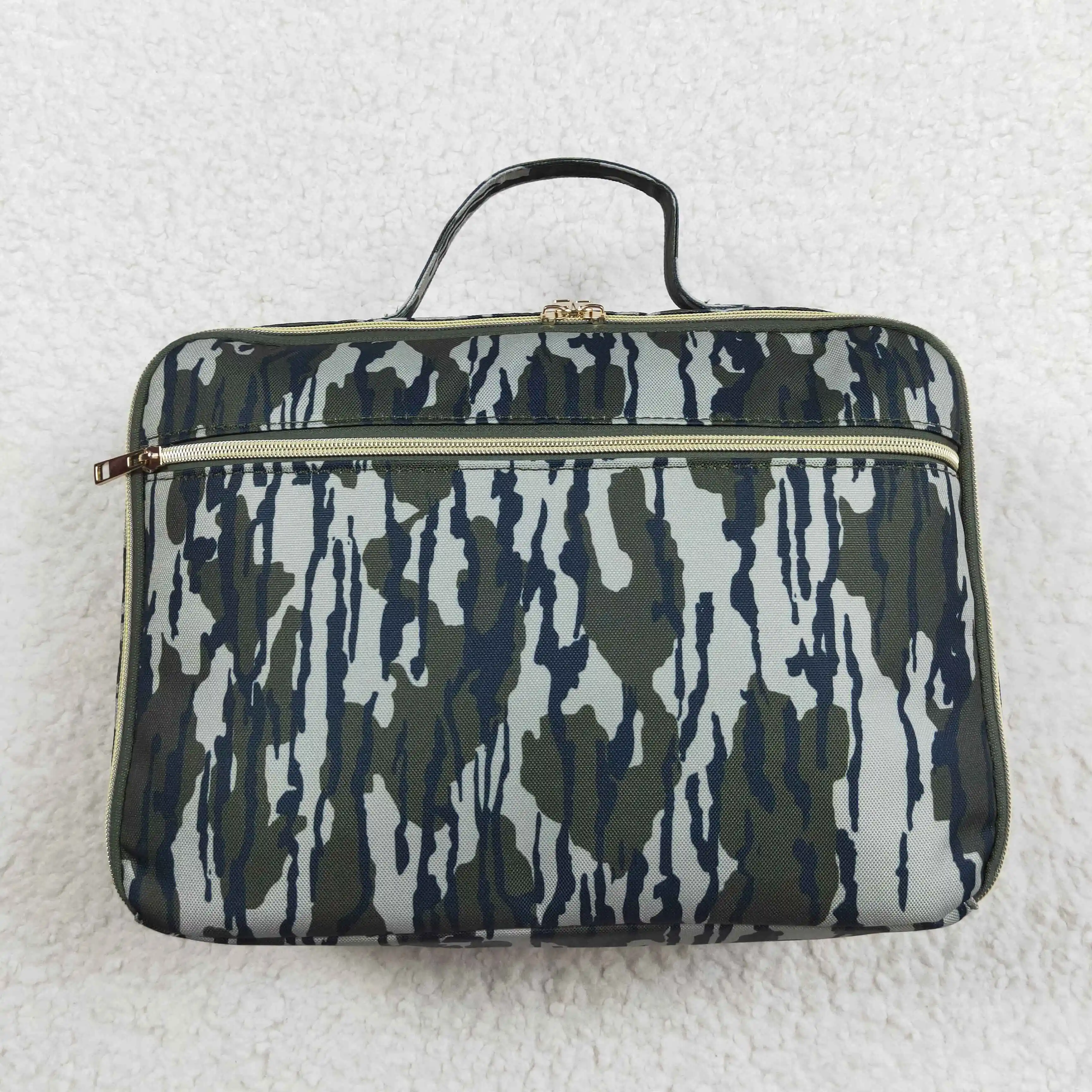 Wholesale hot sale kindergarten Army green camouflage meal bag lunch box  bag for children outdoor portable children's schoolbag