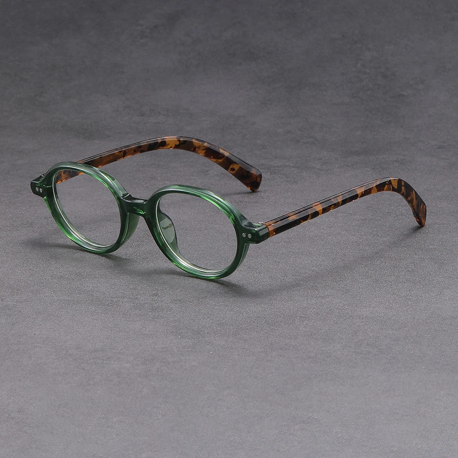 5Pcs/Lot Vintage Round Glasses Set Mixed Colors Retro Acetate Frame Anti Blue Light Eyewear Unisex Geek Chic Optical Spectacle view 5