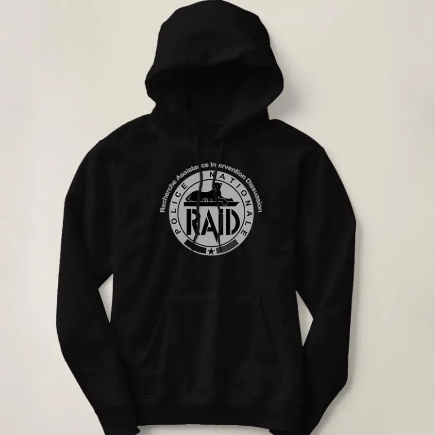 

French Special Forces Gendarmerie RAID Men Hoodie Casual 100% Cotton Autumn and Winter Sweatshirts