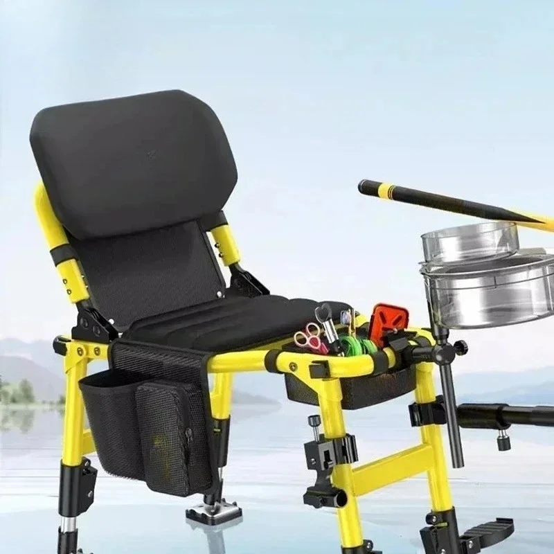 European Tourist Fishing Chair Multifunction Lightweight Ergonomic Folding Fishing Chair Outdoor Furniture Chaise De Pêche FYFC