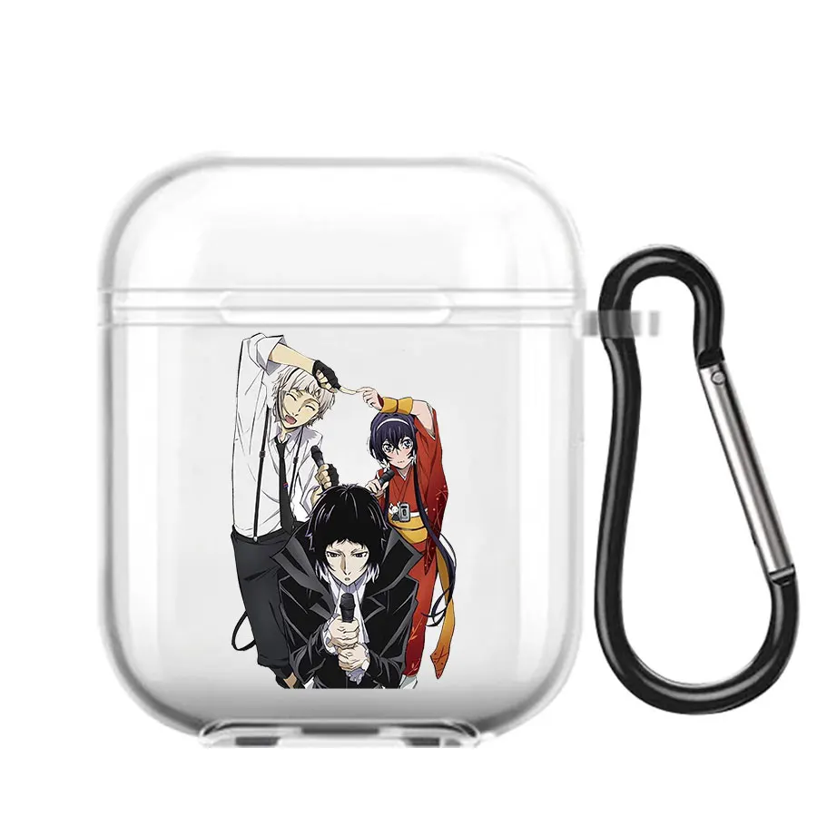 Anime Bungou Stray Dogs Dazai Osamu Soft silicone TPU Case For AirPods Pro 1 2 3 4 Clear Wireless Bluetooth Earphone Box Cover