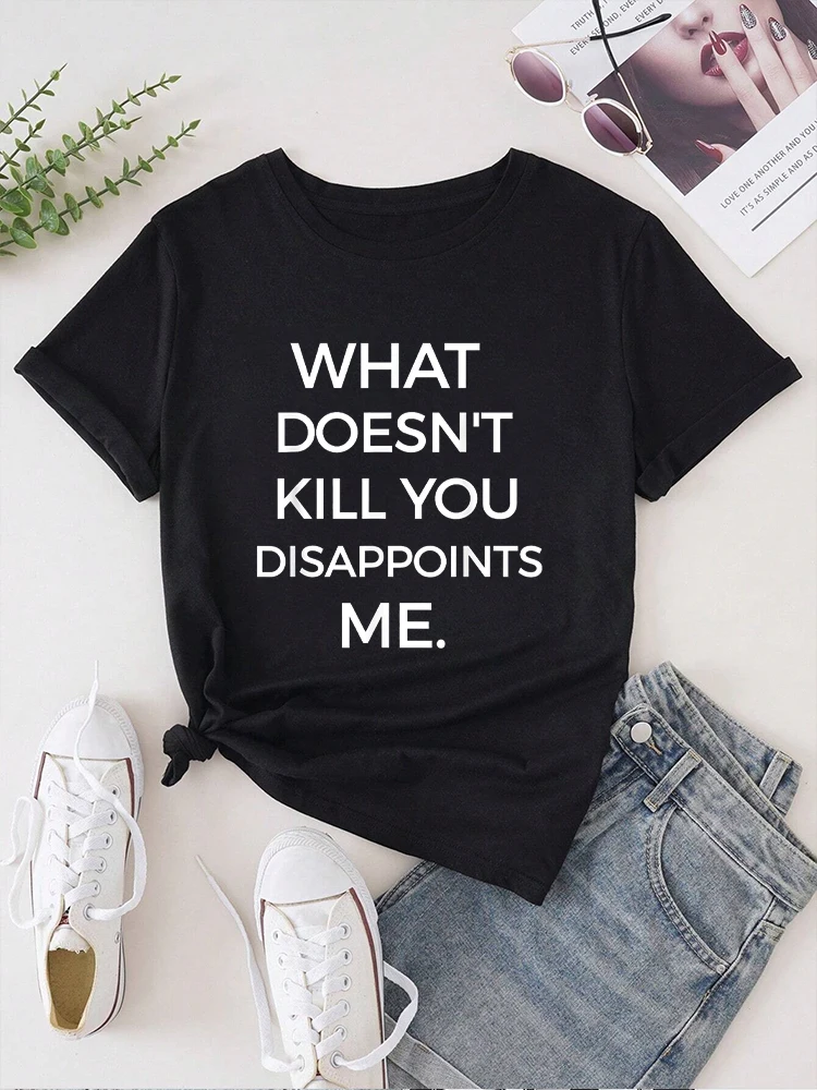 Funny Slogan Vintage	Women t shirt Summer Fashion Short sleeved T-shirt Tee Tops Printed O-neck Casual T-shirt Women's Clothing