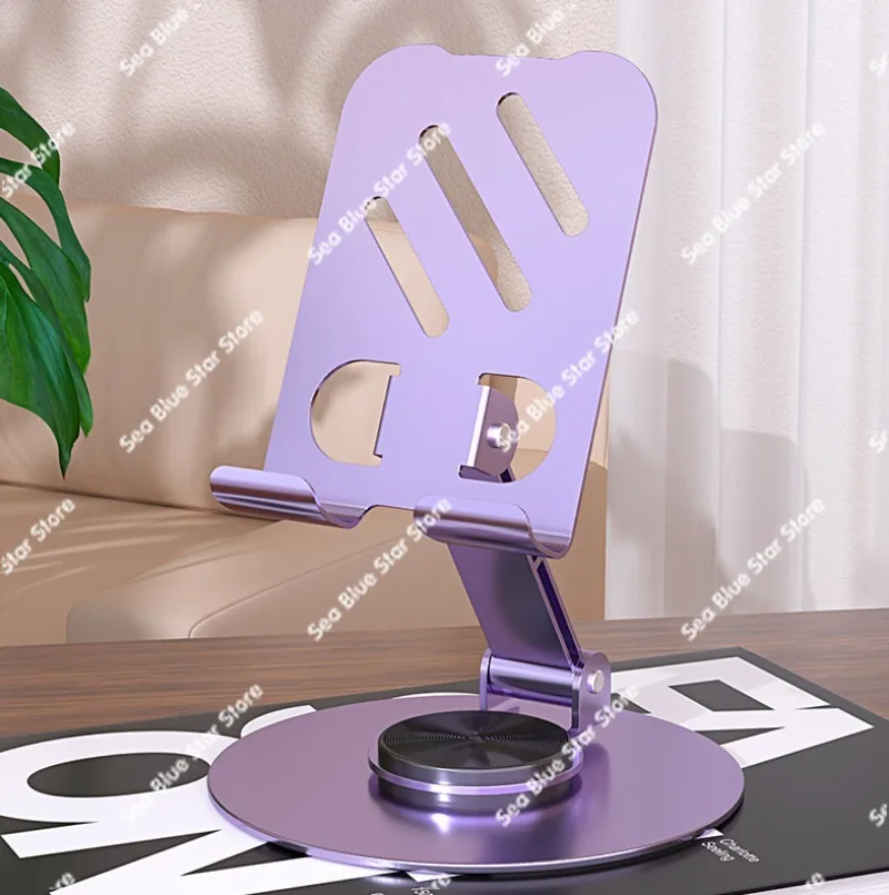 Metal live mobile phone holder 360 degree rotation adjustment folding lazy tablet desktop mobile phone holder