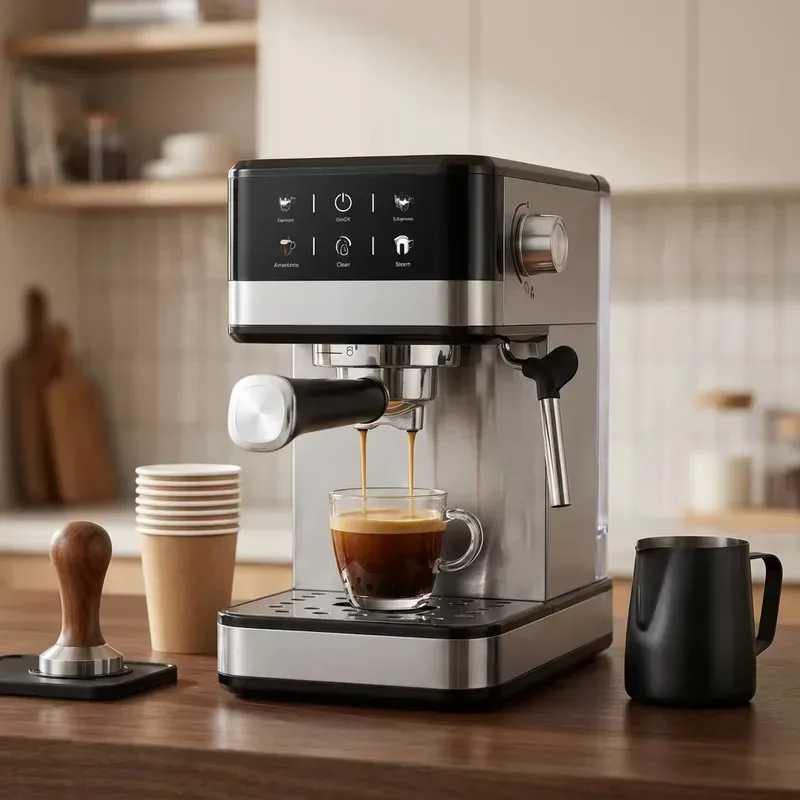 STLF Best Selling  Multipurpose Electric Coffee Maker Compact Plastic Milk Bubbler Espresso Maker Cross Border