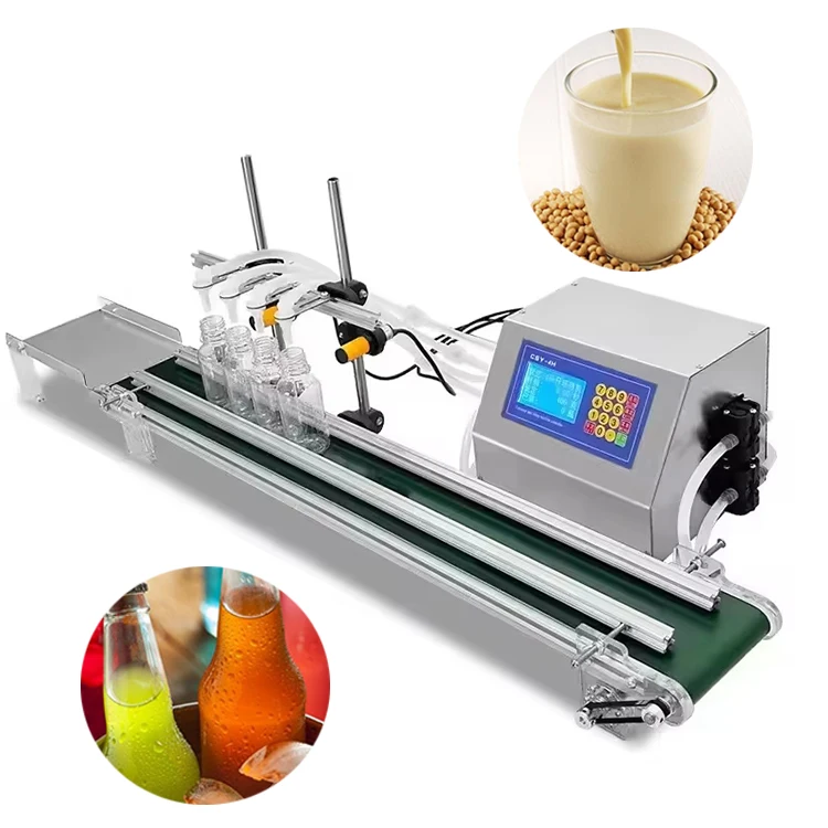 

Professional Service 4Heads Small Automatic Vial Beverage Juice Liquid Filling Machine With Conveyor