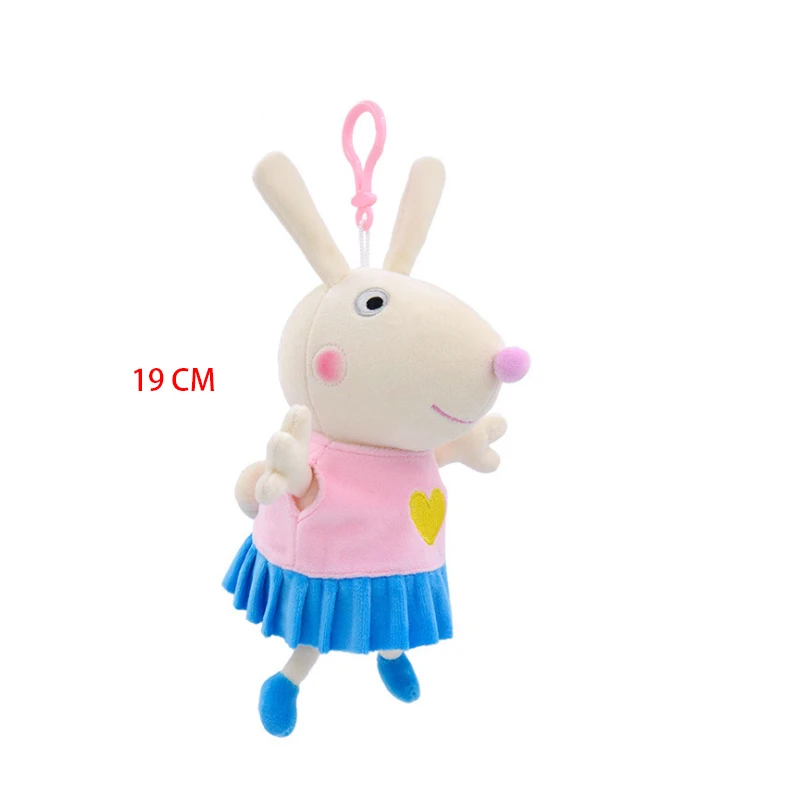 8-10Pcs/set Peppa Pig Plush Filled Suxi Rebecca Pendant Doll Toy George And Friends Key Chain Home Party Decorative Toys Gifts