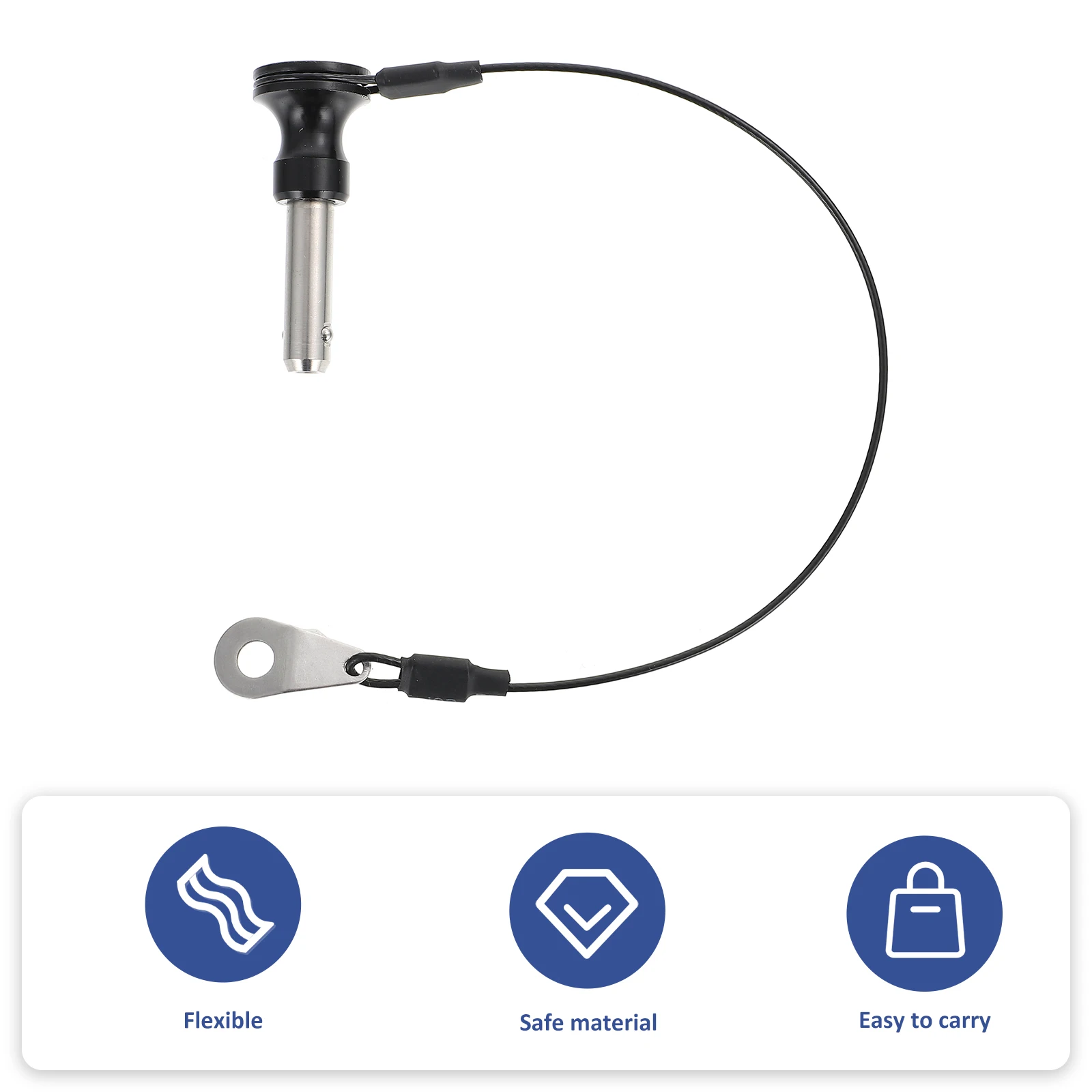 

Stainless Steel Ball Locking Pin Quick Release Snap Buckle Lanyard Safety Self-locking Marine Positioning Indexing for Workpiece