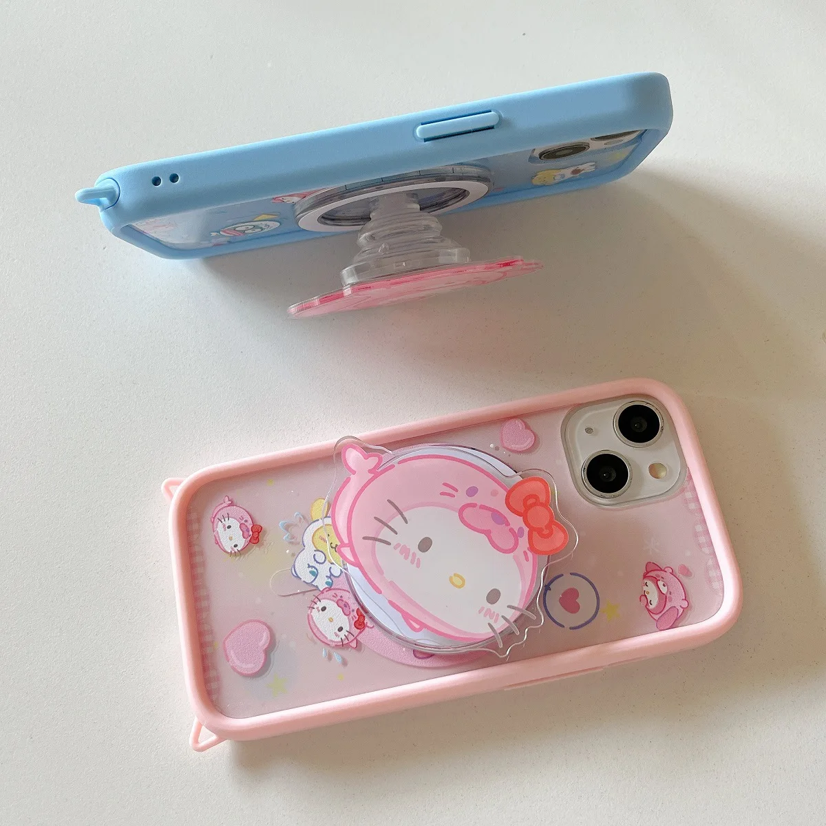 Hangyodon Pachacco Cinnamoroll Hello Kitty Sanrio Cute Cartoon Seals Penguin Magnetic Phone Holder Kawaii Periphery Holiday Gift