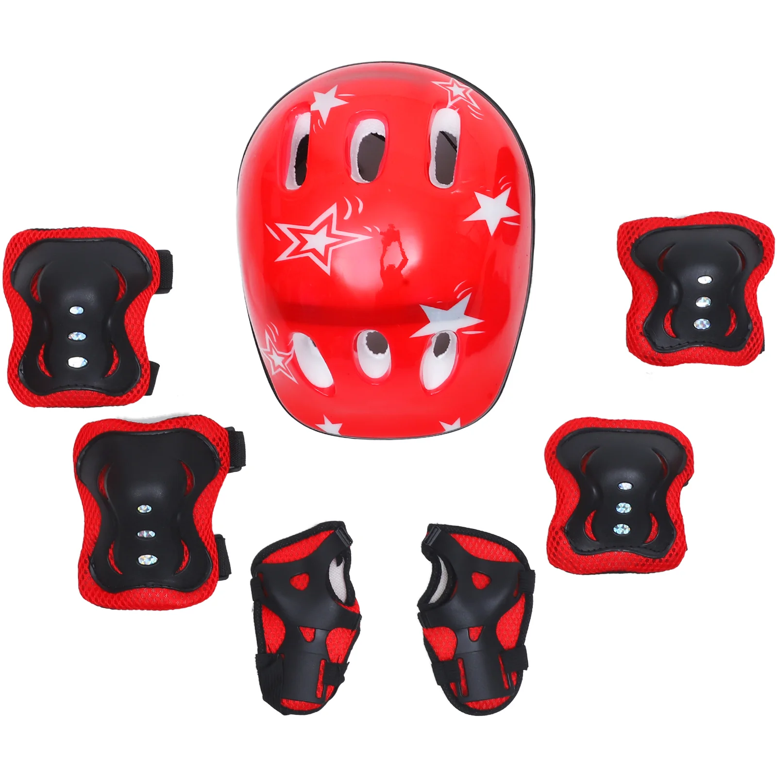 7 Pcs Kids Riding Gear Knee Pads Elbow and for Skateboard Youth Child Protector